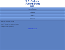 Tablet Screenshot of corkumfuneralhome.ca
